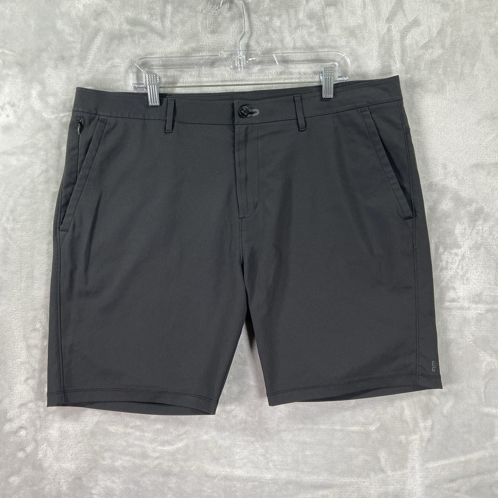 Public Rec Shorts Mens 40 Dealmaker Chino 8" Inseam Flat Front Black Workday